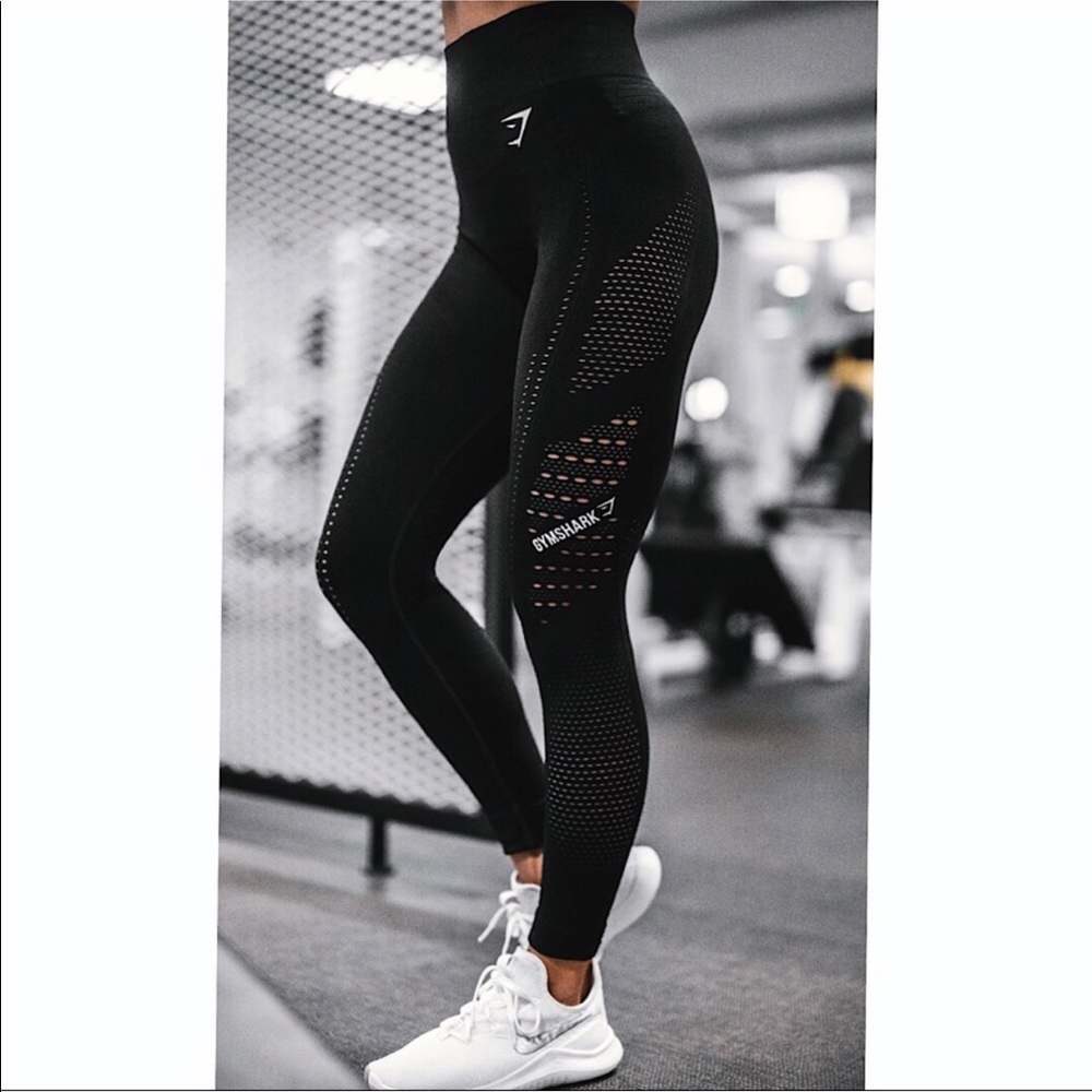Gymshark Flawless Knit Leggings - Black - Size S